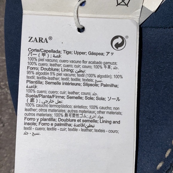 𝗡𝗪𝗧 𝗭𝗮𝗿𝗮 • Blue Leather Penny Loafers - Picture 13 of 14